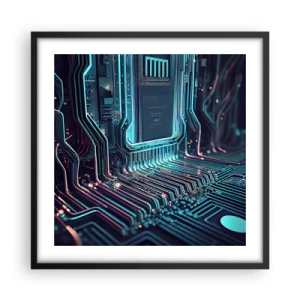 Plakat w czarnej ramie - Tak sobie myślę… - 50x50 cm