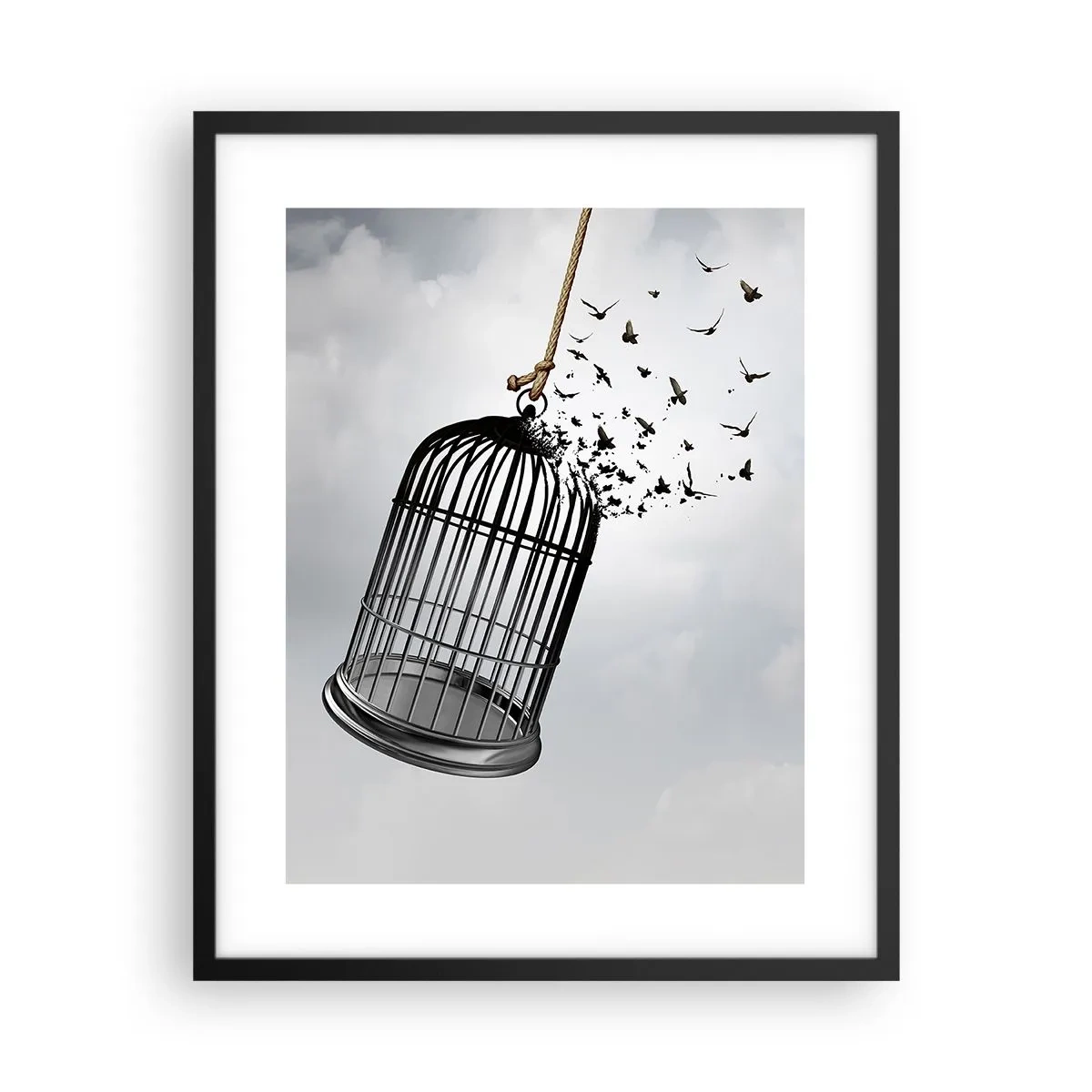 Plakat w czarnej ramie - Wiara...Nadzieja...Wolność! - 40x50 cm