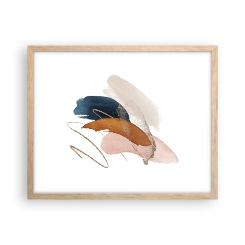 Plakat w ramie jasny dąb - Kompozycja uskrzydlona - 50x40 cm