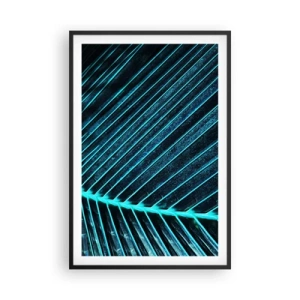 Plakat w czarnej ramie - Faktura zieleni - 61x91 cm