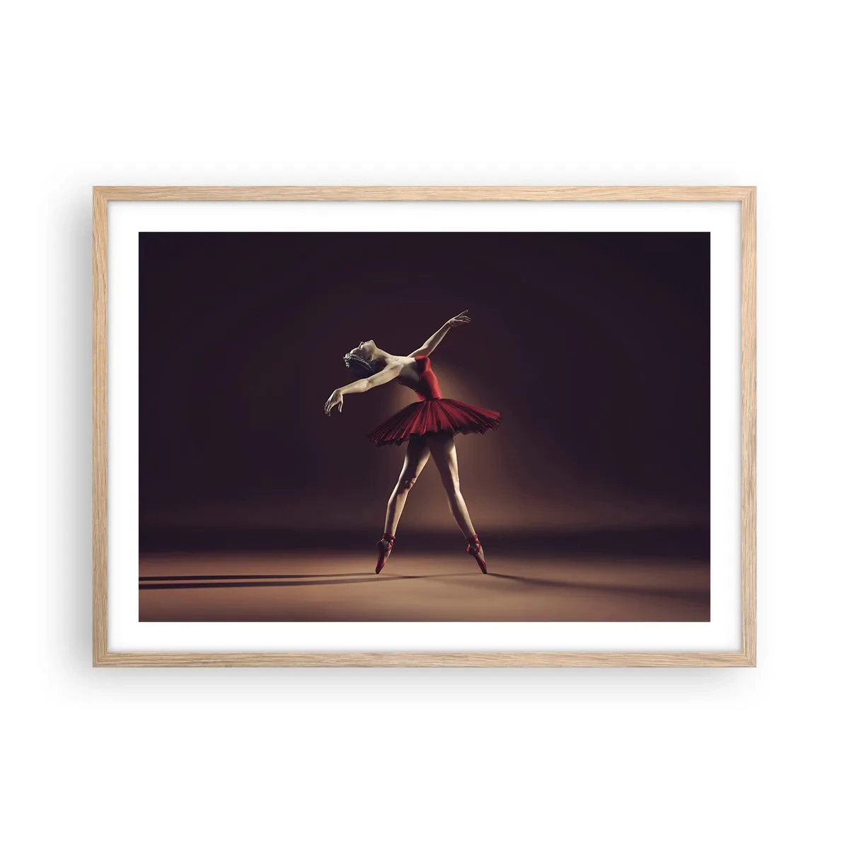 Plakat w ramie jasny dąb - Prima ballerina - 70x50 cm