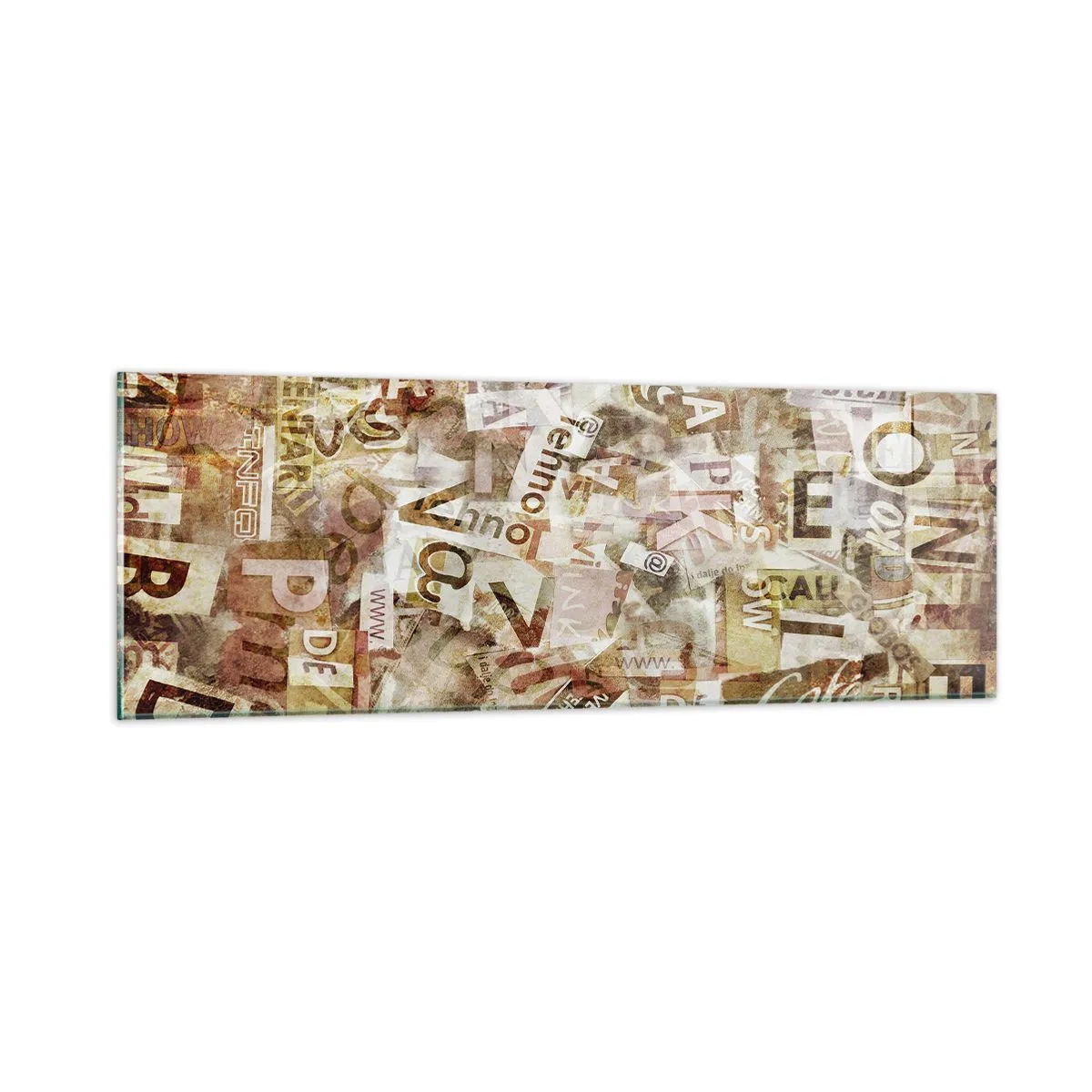 Obraz na szkle - Zjednoliterzam paplomanię - 90x30 cm