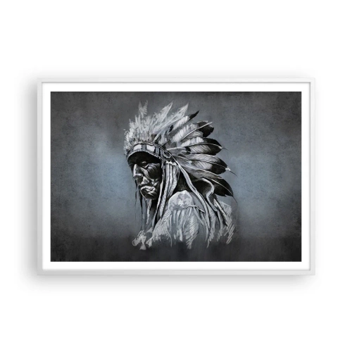 Plakat w białej ramie - Powrót do korzeni - 100x70 cm