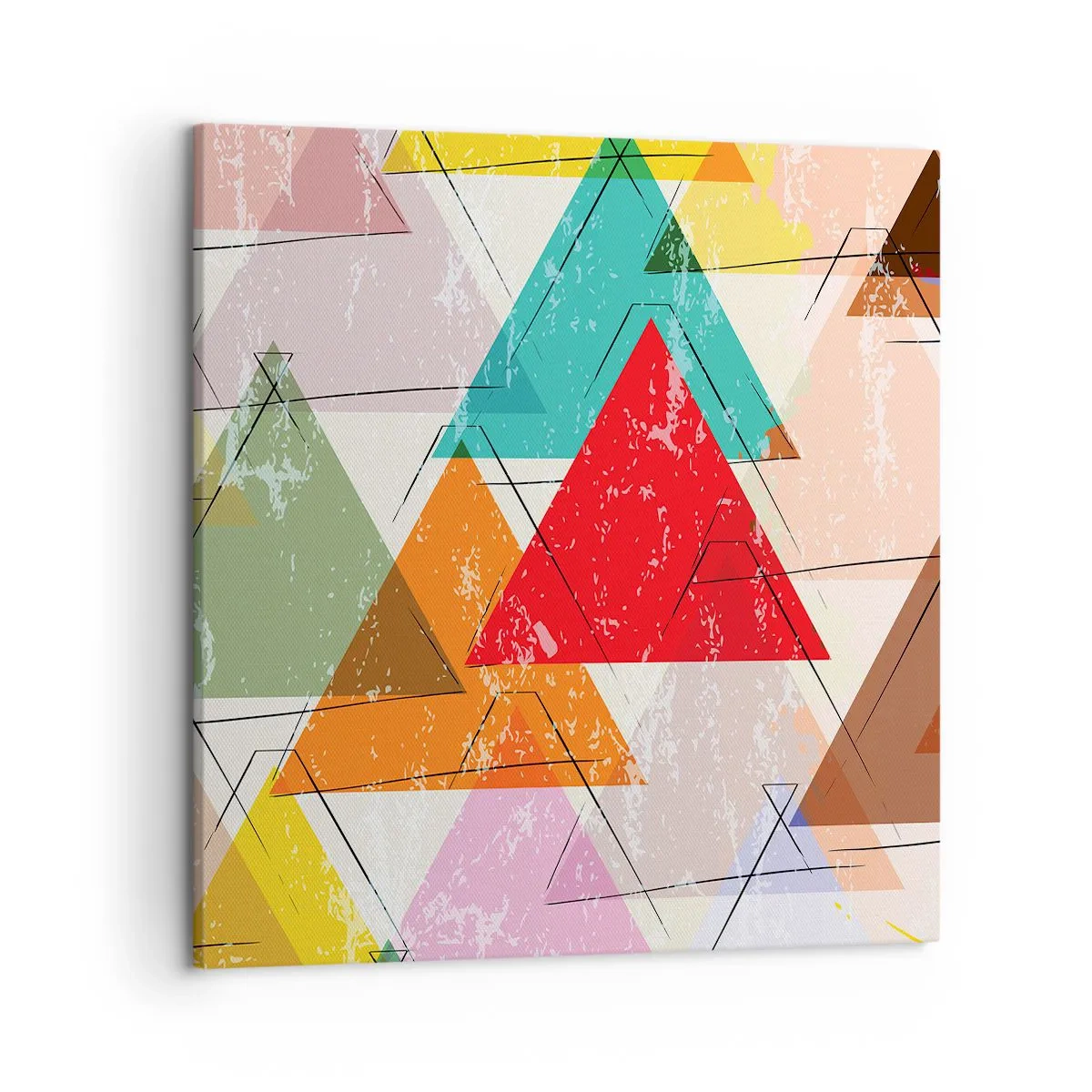 Obraz na płótnie - Trzy po trzy - 50x50 cm