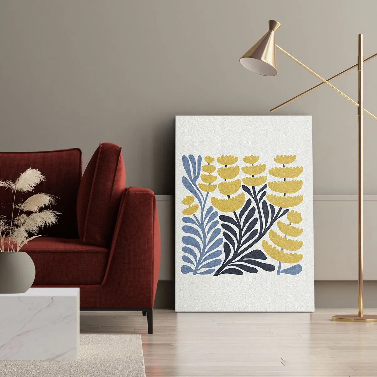 Obraz na płótnie - Słoneczna rabata - 65x120 cm