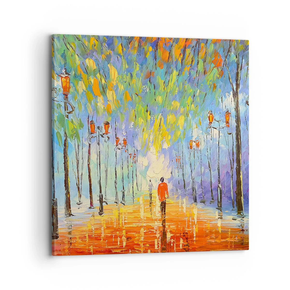 Obraz na płótnie - Nocna piosenka deszczu - 70x70 cm