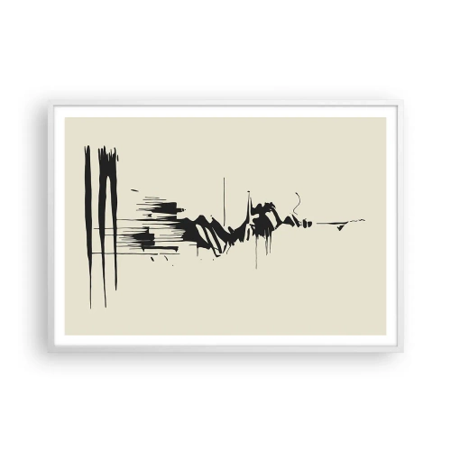 Plakat w białej ramie - Abstrakcja pośpieszna - 100x70 cm