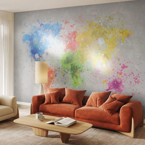Fototapeta Premium Sand - Wszystkie barwy świata - Mapa Świata, Kontynenty, Podróże - 350x256 cm
