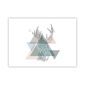 Plakat - W geometrycznym lesie - 70x50 cm