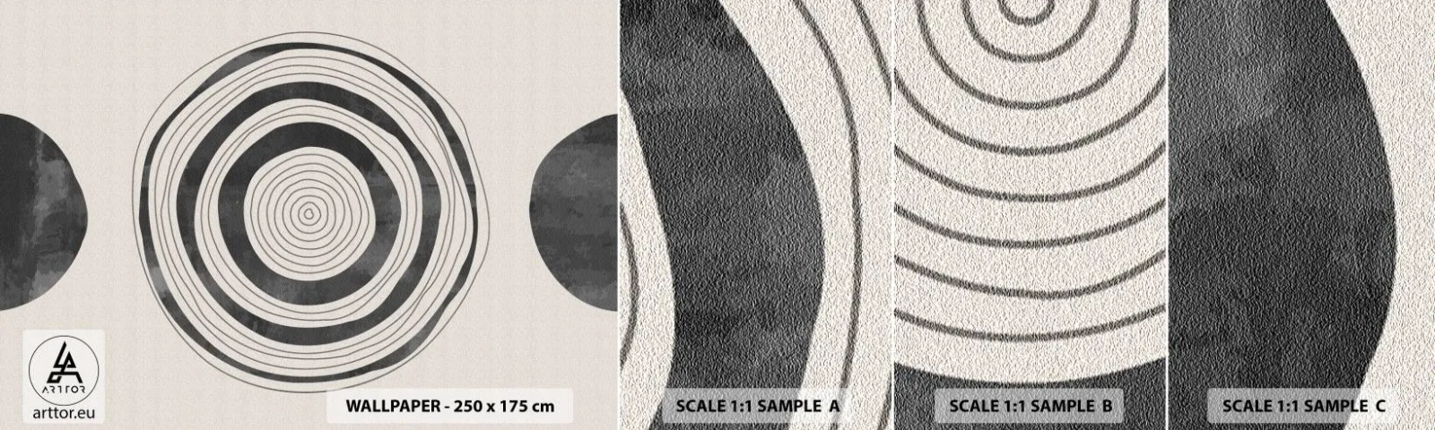Fototapeta Próbka Standard Eco - Ważne to co pomiędzy - Koła, Minimalistyczny, Współczesny - 100x30 cm