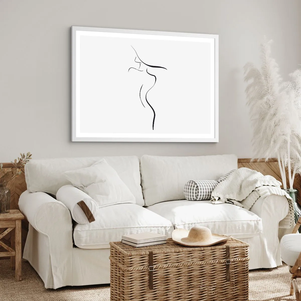 Plakat w białej ramie - Nieuchwytna jak fala - 91x61 cm