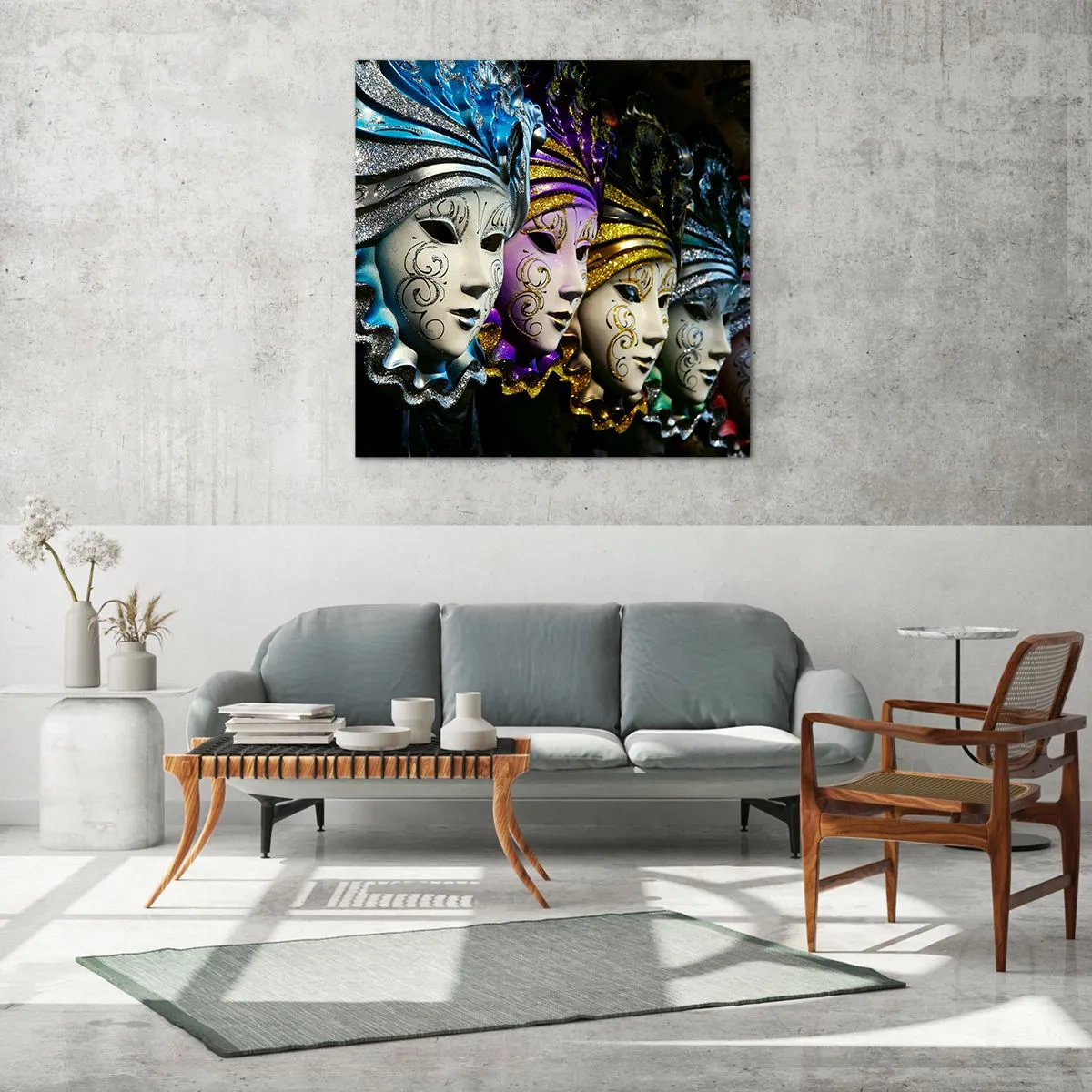 Obraz na szkle - Tajemnica w złocie i w srebrze - 70x70 cm