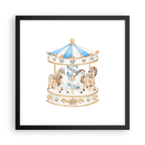 Plakat w czarnej ramie - Słodkie dzieciństwo - 40x40 cm