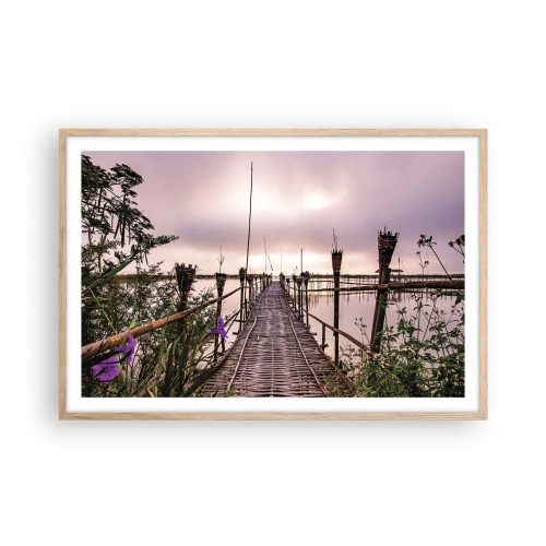 Plakat w ramie jasny dąb - Spokój i cisza Azji - 91x61 cm