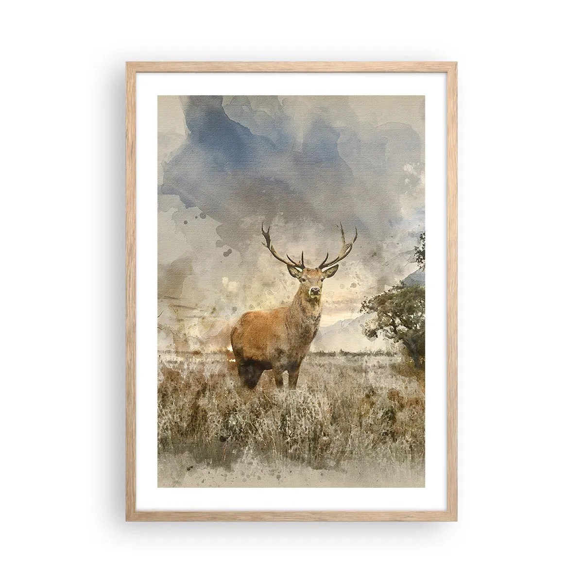 Plakat w ramie jasny dąb - Godność - siła - dostojeństwo - 50x70 cm