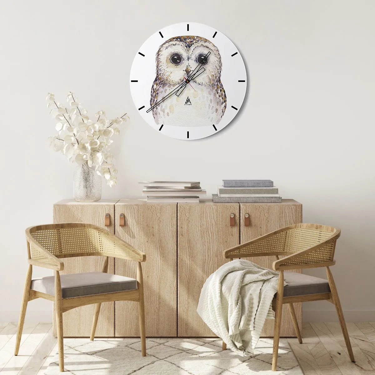 Zegar ścienny - Spójrz mi w oczy - 40x40 cm