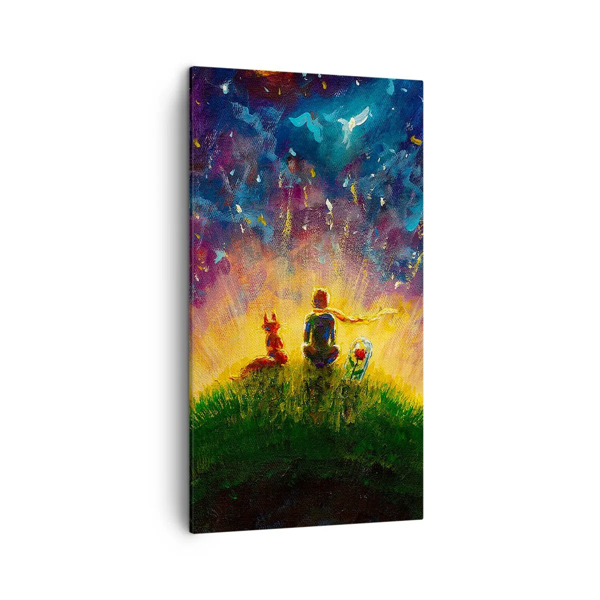 Obraz na płótnie - Miłość i przyjaźń - cały świat - 45x80 cm