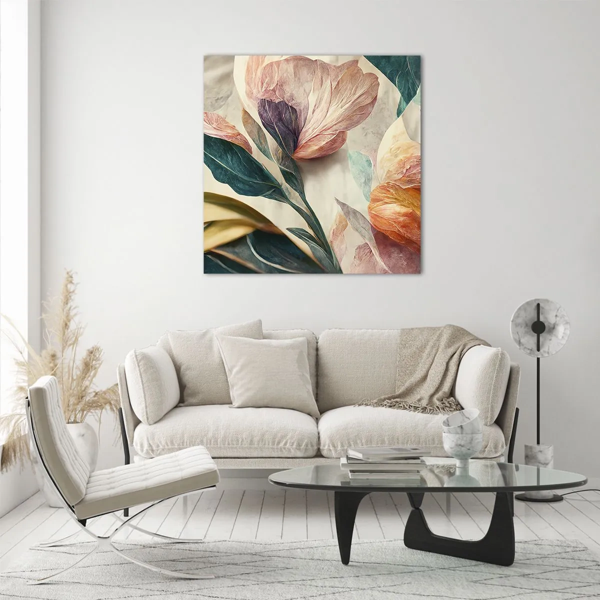 Obraz na szkle - Kwiaty wysp południowych - 60x60 cm