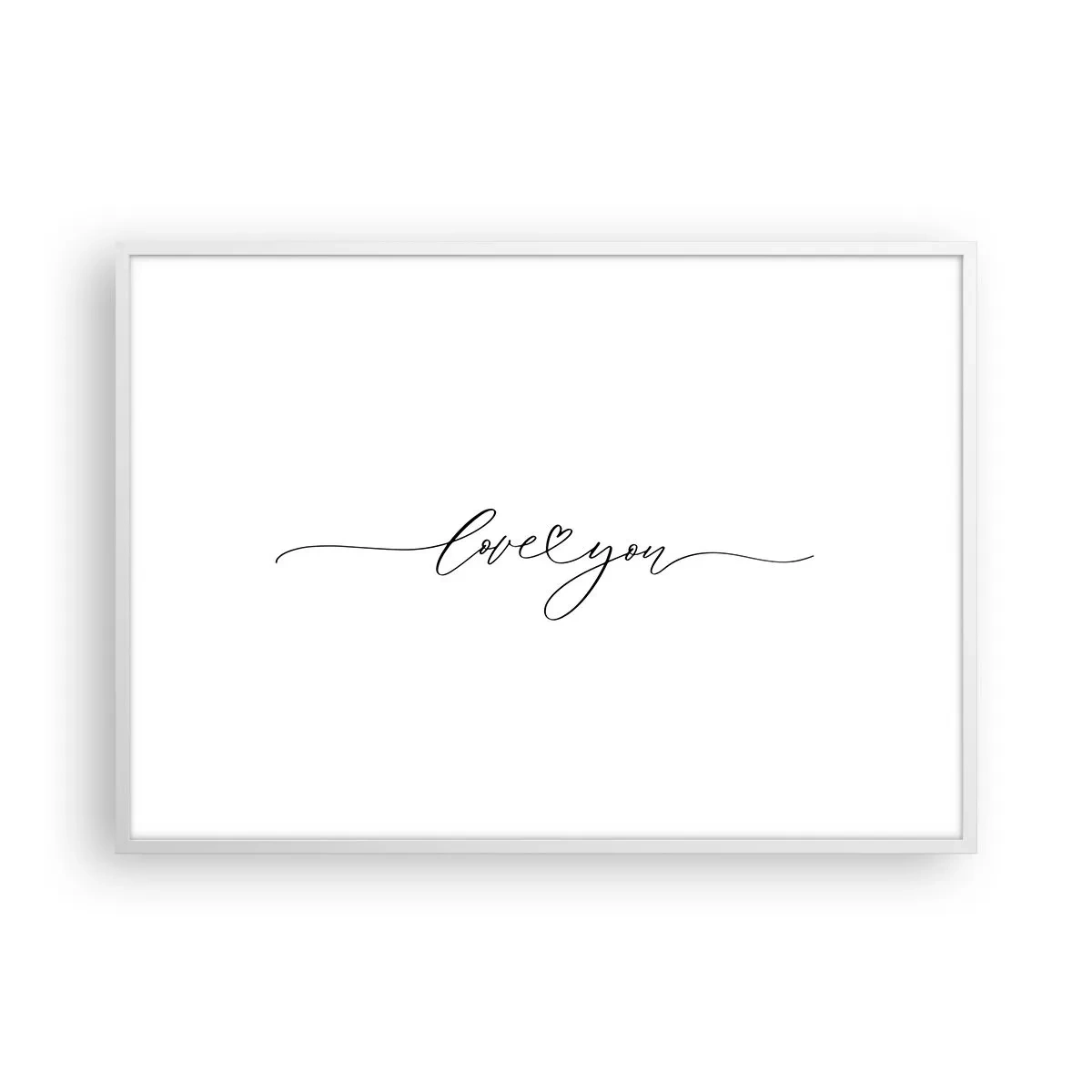 Plakat w białej ramie - Czarno na białym - 100x70 cm