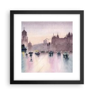 Plakat w czarnej ramie - W deszczowej mgiełce - 30x30 cm