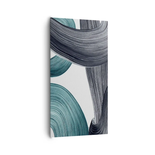 Obraz na płótnie - Szmaragdowe i czarne szlaki - 65x120 cm