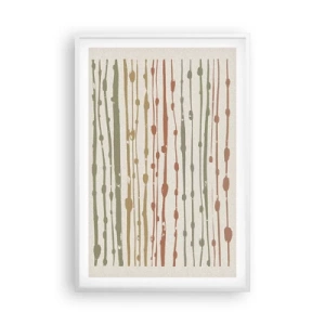 Plakat w białej ramie - Muzyczny zapis barw - 61x91 cm