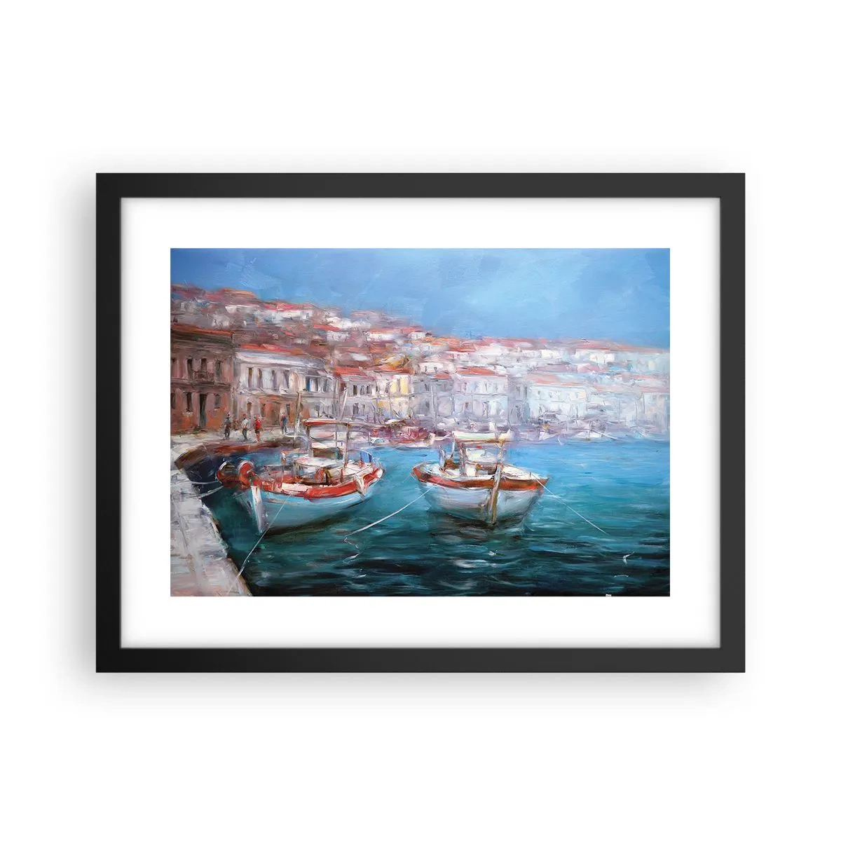 Plakat w czarnej ramie - Włoska zatoka - 40x30 cm