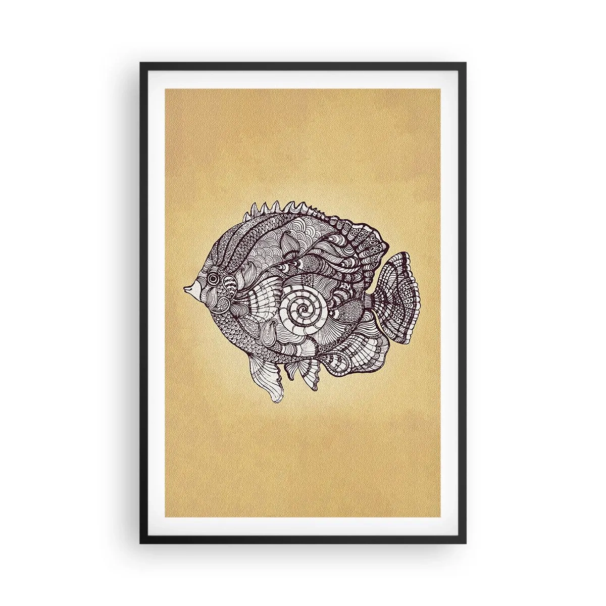 Plakat w czarnej ramie - Z oceanu ornamentów - 61x91 cm