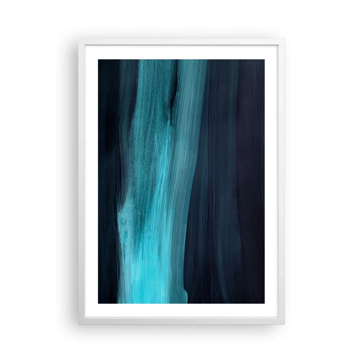 Plakat w białej ramie - Popłyń z nurtem - 50x70 cm