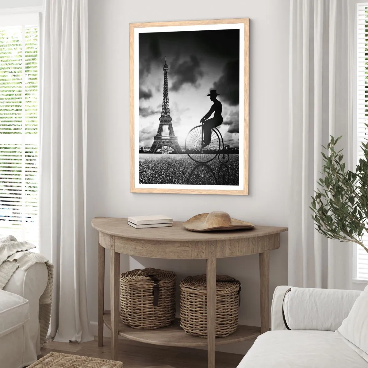 Plakat w ramie jasny dąb - Tęsknota do Belle Epoque - 70x100 cm