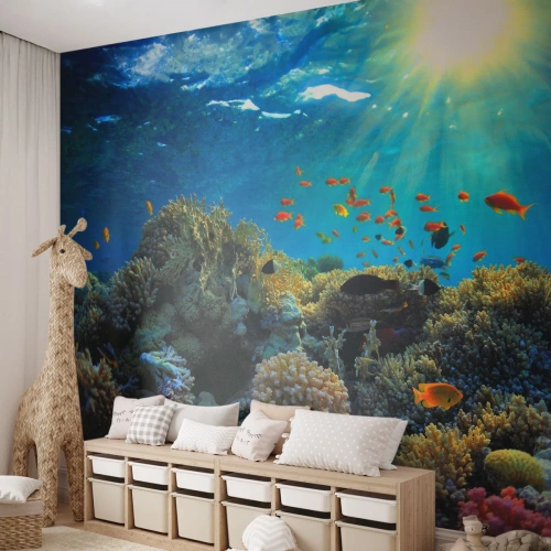 Fototapeta Samoprzylepna Deluxe Sticker - Podwodne skarby - Rafa Koralowa, Ocean, Morski - 100x70 cm