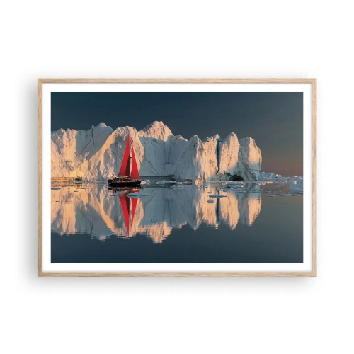 Plakat w ramie jasny dąb - Na krańcu świata - 100x70 cm