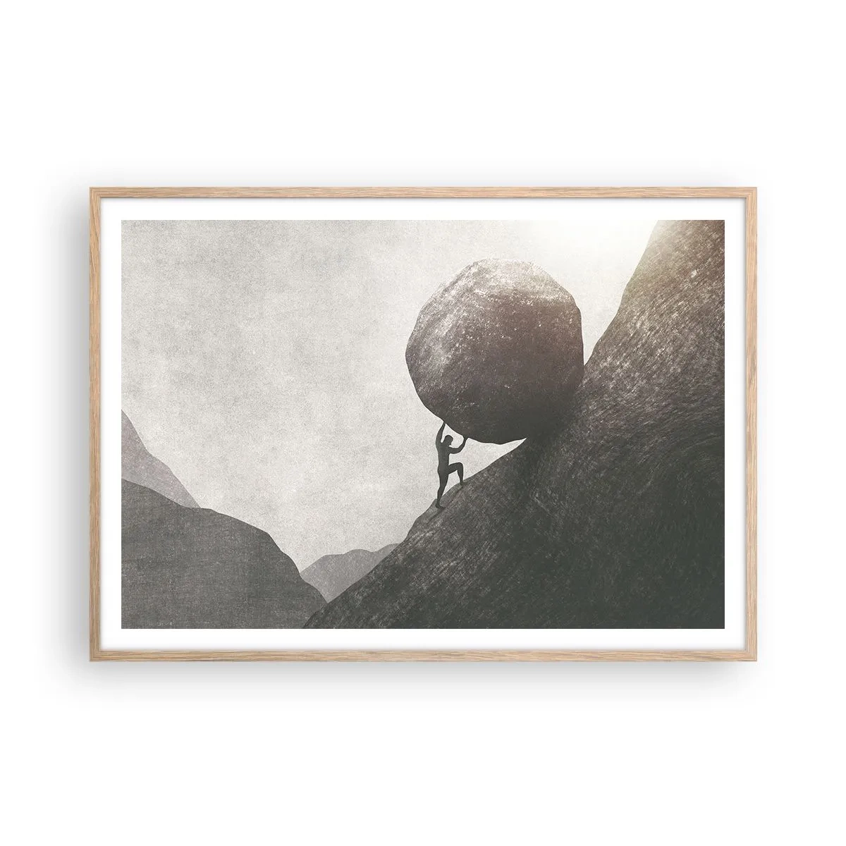 Plakat w ramie jasny dąb - Wierzę wbrew nadziei - 100x70 cm