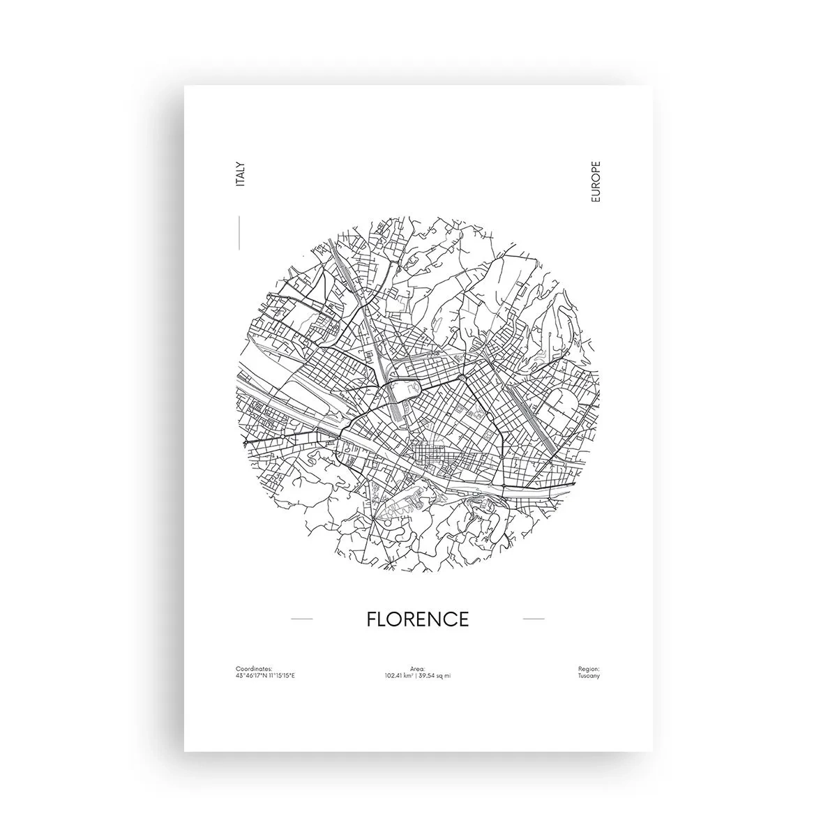 Plakat - Anatomia Florencji - 70x100 cm