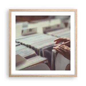 Plakat w ramie jasny dąb - W poszukiwaniu wzruszeń - 50x50 cm