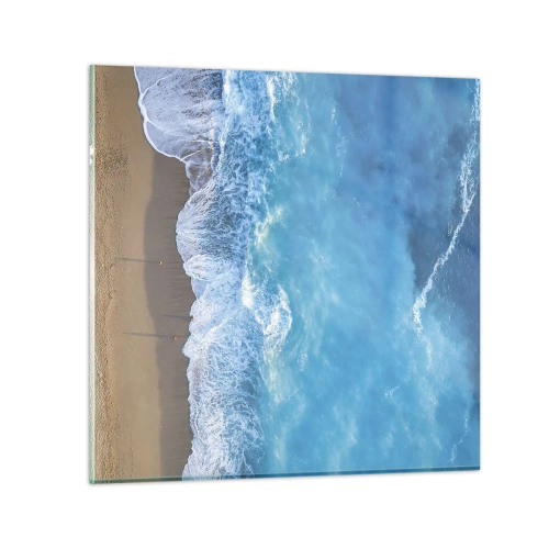 Obraz na szkle - Siła błękitu - 30x30 cm
