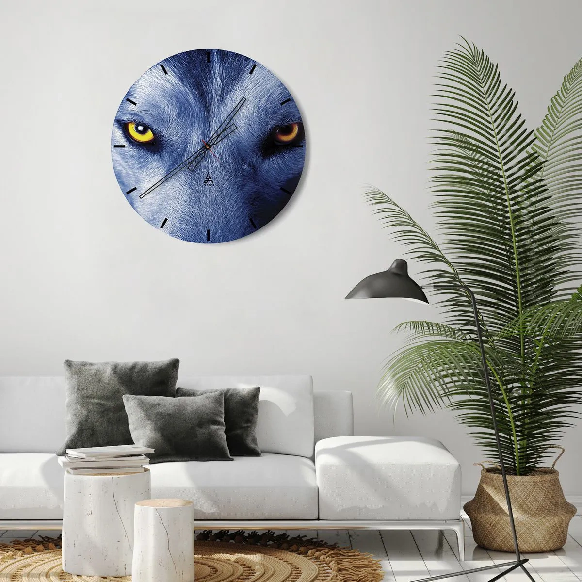 Zegar ścienny - Hipnotyzujące spojrzenie - 30x30 cm