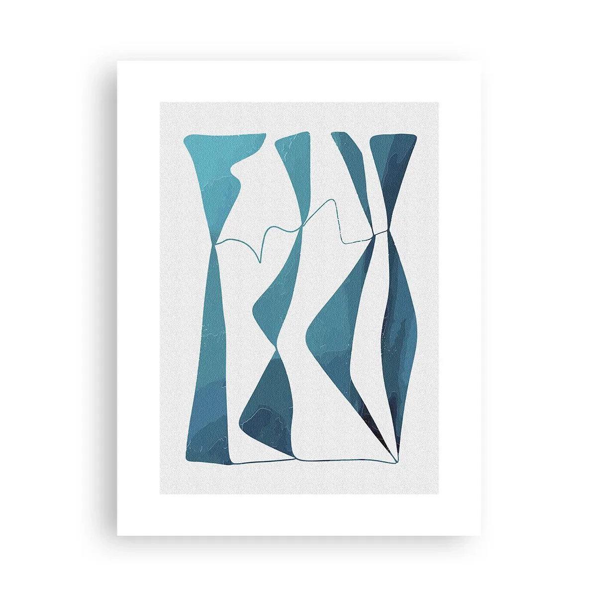 Plakat - Abstrakcja: turkusowy związek - 30x40 cm