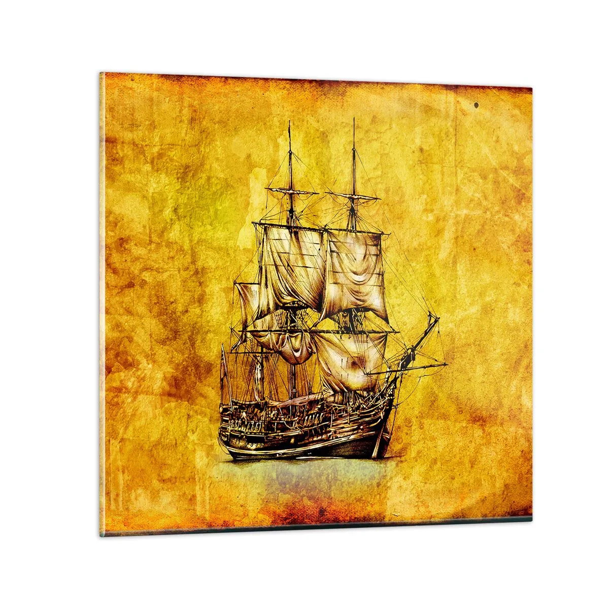 Obraz na szkle - Kierunek Tortuga! - 70x70 cm