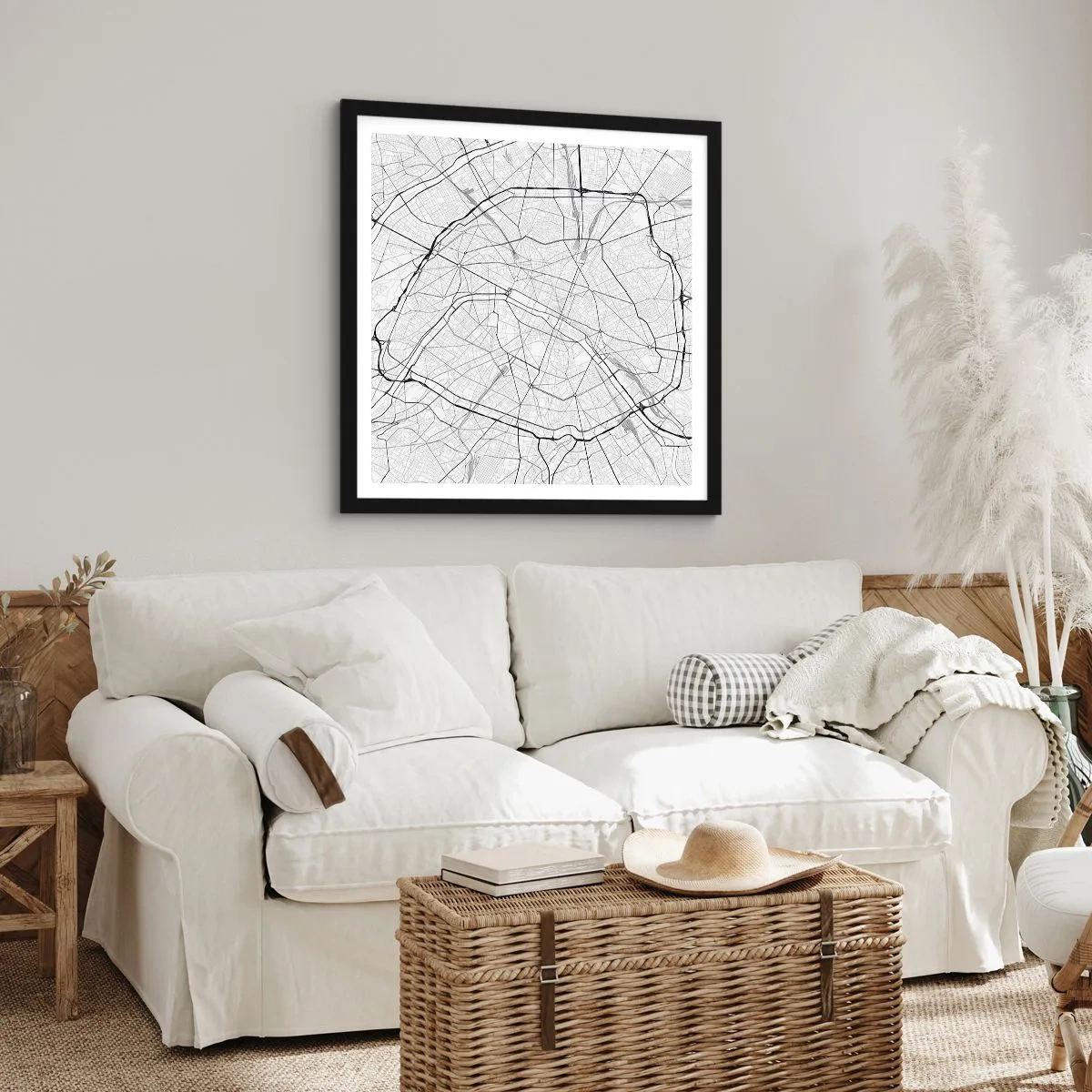 Plakat w czarnej ramie - Kwiat Paryża - 60x60 cm
