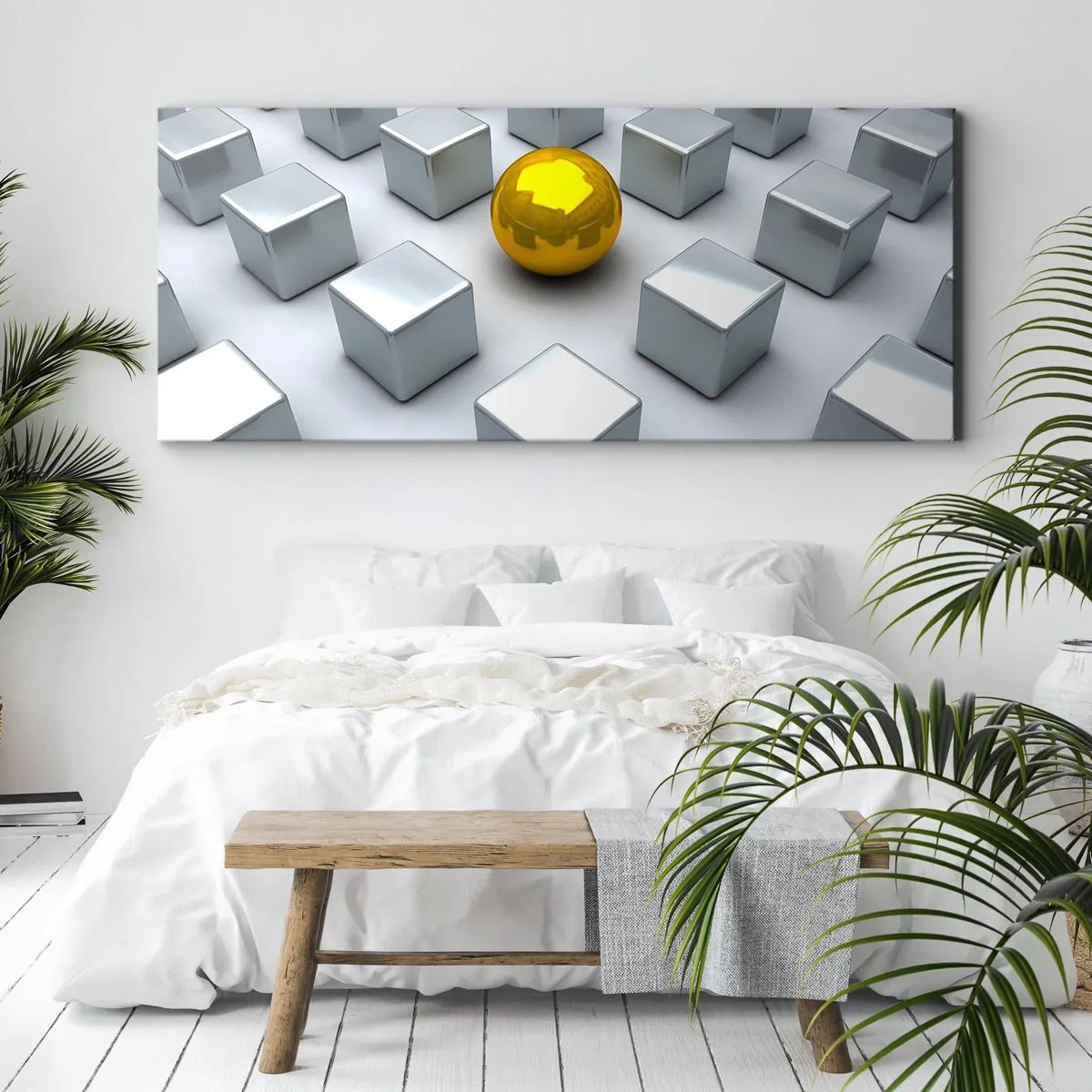 Obraz na płótnie - Dlaczego ja? Kompozycja geometryczna - 100x40 cm