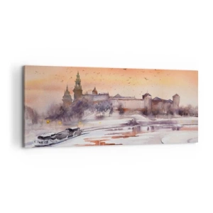 Obraz na płótnie - Królewski zachód słońca - 100x40 cm