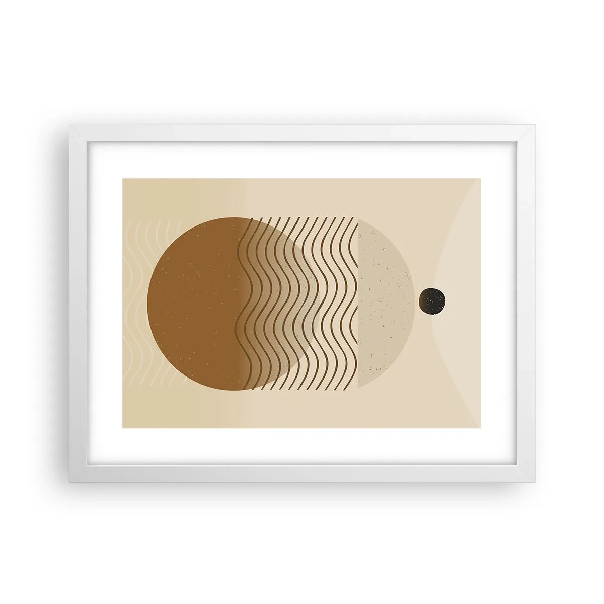 Plakat w białej ramie - O pochodzeniu figur geometrycznych - 40x30 cm