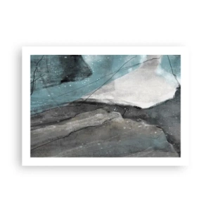 Plakat - Abstrakcja: skały i lód - 70x50 cm