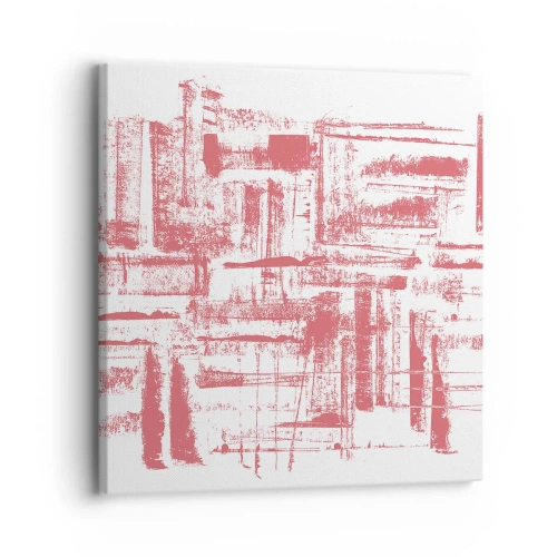 Obraz na płótnie - Czerwone miasto - 30x30 cm