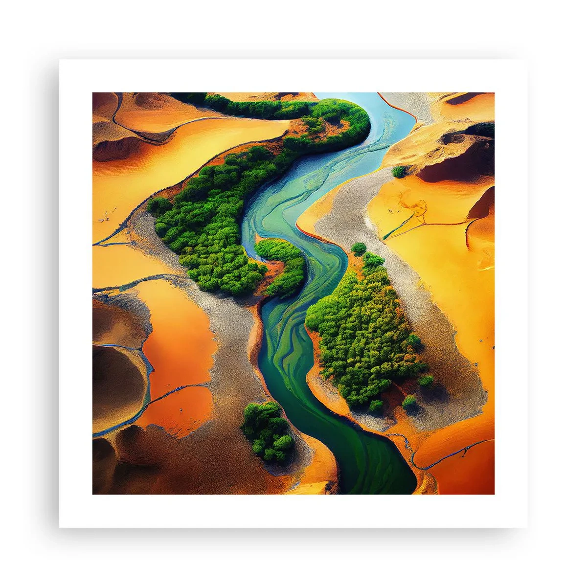 Plakat - Życiodajna rzeka - 50x50 cm