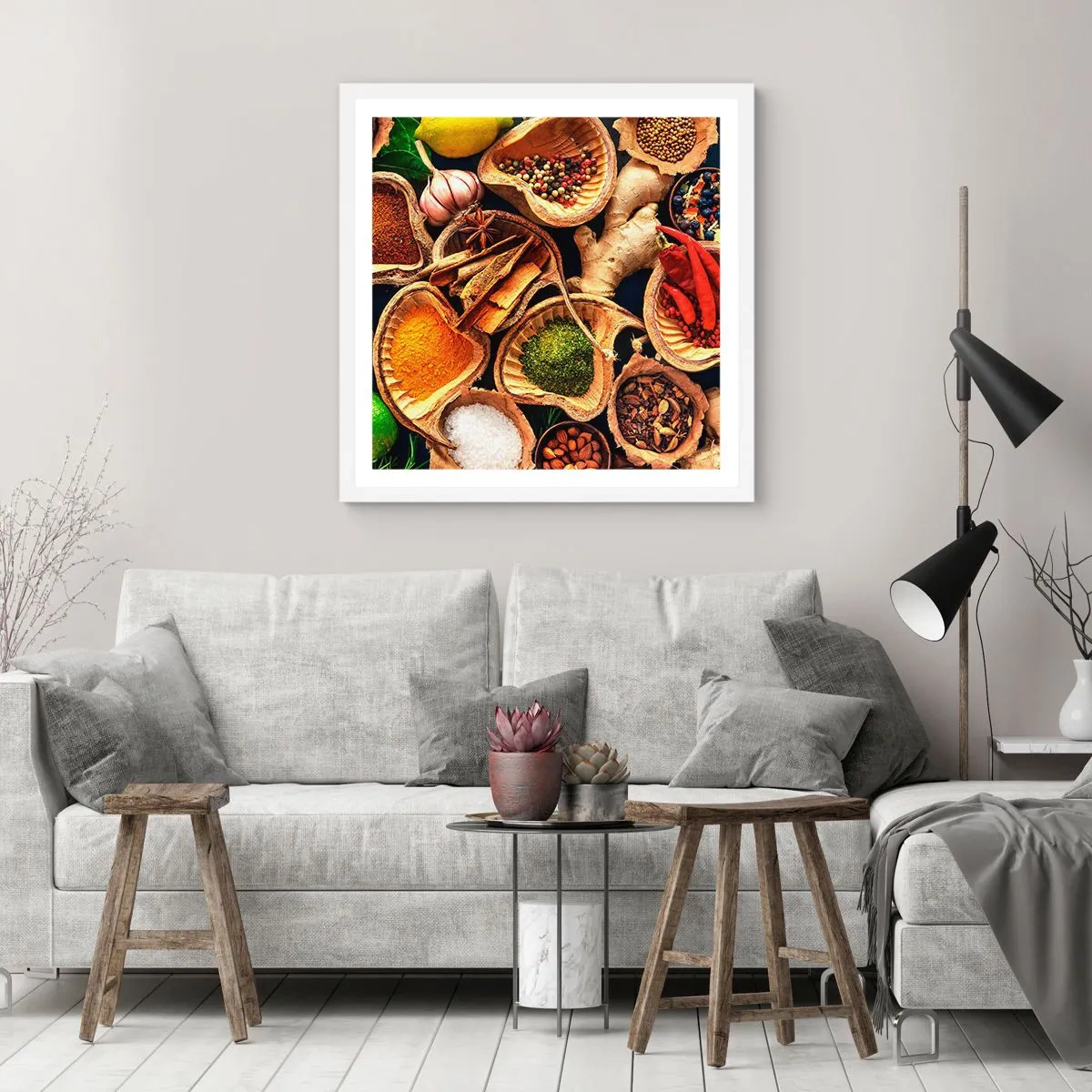 Plakat w białej ramie - Bierz, co chcesz - 40x40 cm