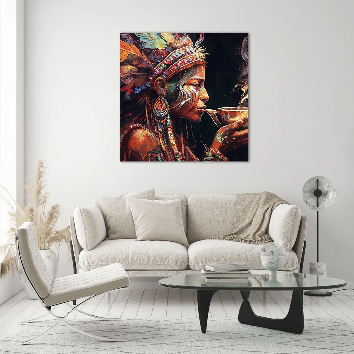 Obraz na szkle - Magiczny rytuał - 60x60 cm