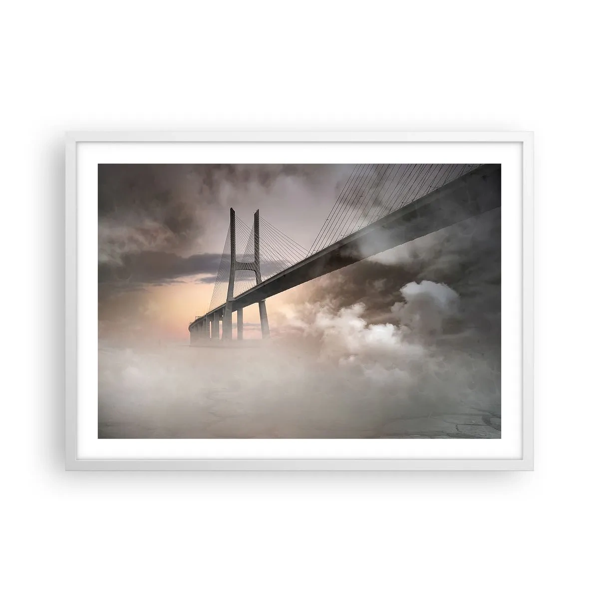 Plakat w białej ramie - Nad rzeką, której nie ma - 70x50 cm