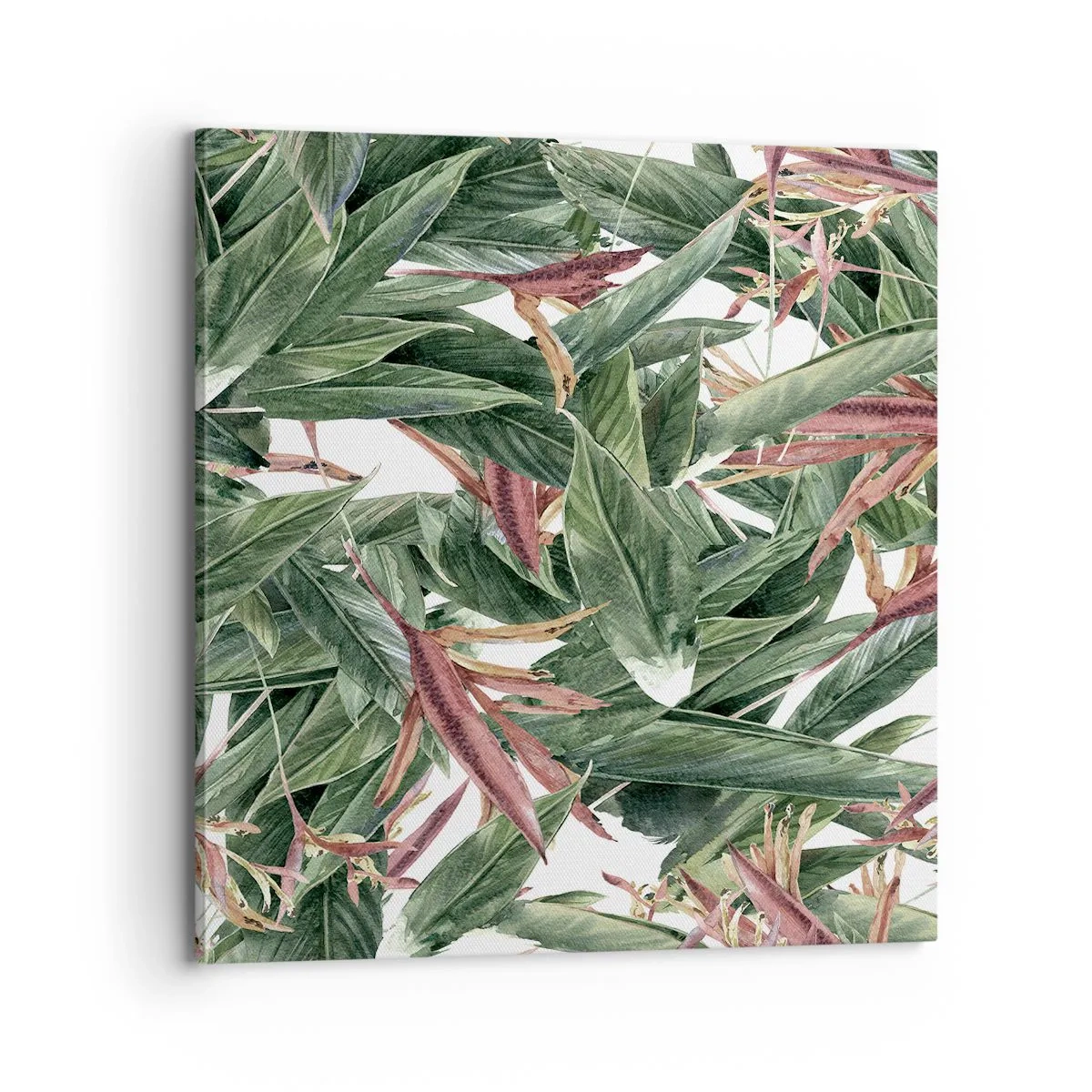 Obraz na płótnie - Szmaragdowo-liliowy gąszcz - 70x70 cm